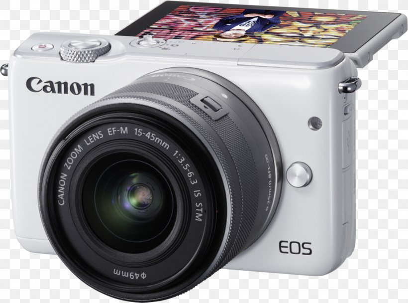 Canon EOS M10 Canon EF-M 15–45mm Lens Mirrorless Interchangeable-lens Camera, PNG, 1134x841px, Canon Eos M10, Active Pixel Sensor, Apsc, Camera, Camera Accessory Download Free