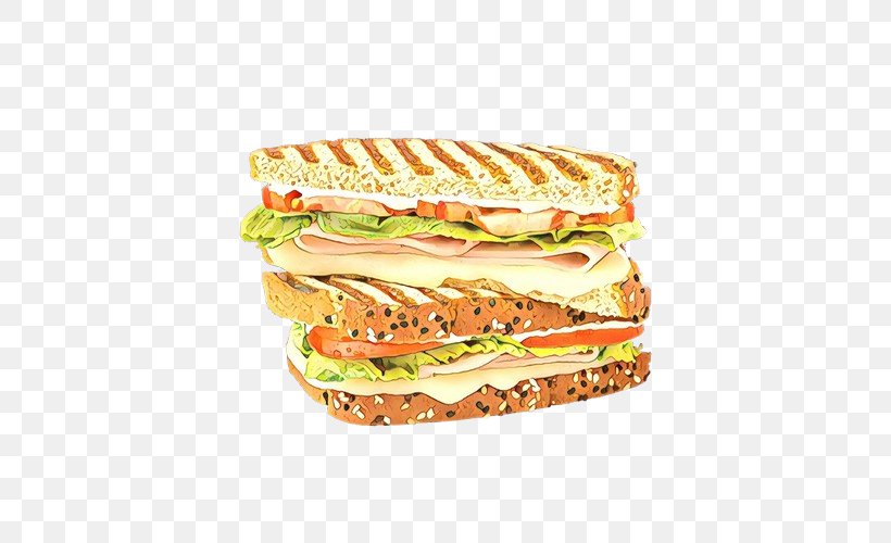 Junk Food Cartoon, PNG, 500x500px, Ham And Cheese Sandwich, American Food, Baked Goods, Breakfast, Breakfast Sandwich Download Free
