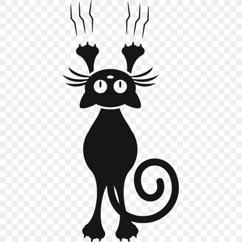 Kitten Cartoon Clip Art Black Cat Image, PNG, 1200x1200px, Kitten, Antler, Black, Black And White, Black Cat Download Free