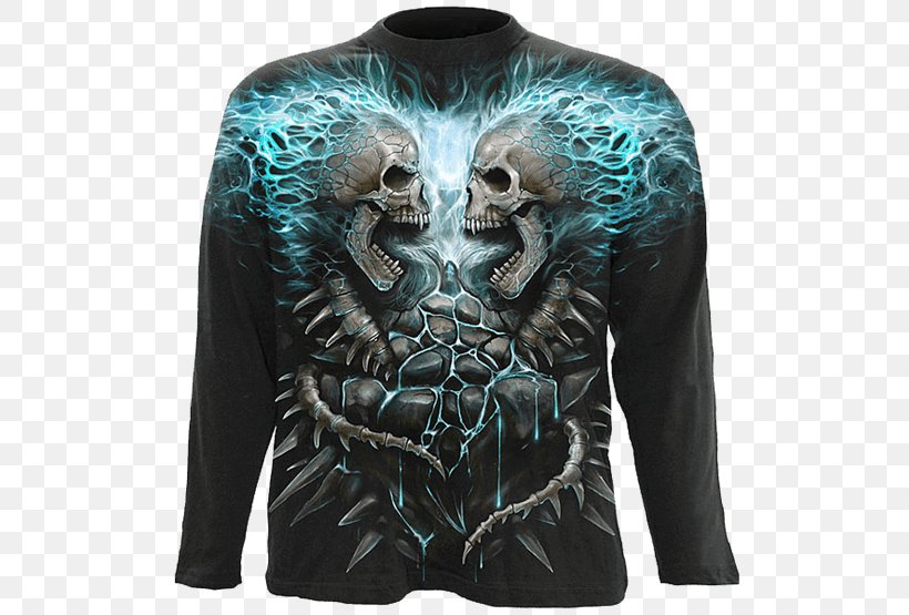 Skull Of A Skeleton With Burning Cigarette T-shirt Skull Of A Skeleton With Burning Cigarette Vertebral Column, PNG, 555x555px, Skull, Active Shirt, Bone, Canvas Print, Clothing Download Free