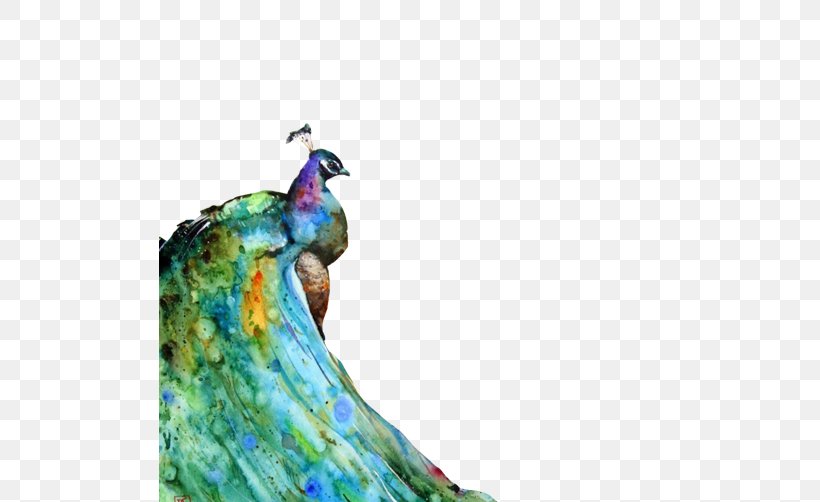 Watercolor Painting Peafowl Canvas Print Portrait, PNG, 502x502px, Watercolor Painting, Art, Artist, Beak, Bird Download Free