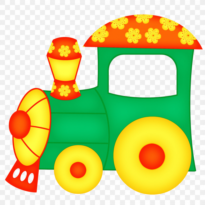 Baby Toys, PNG, 2000x2000px, Yellow, Baby Toys, Locomotive, Toy, Vehicle Download Free