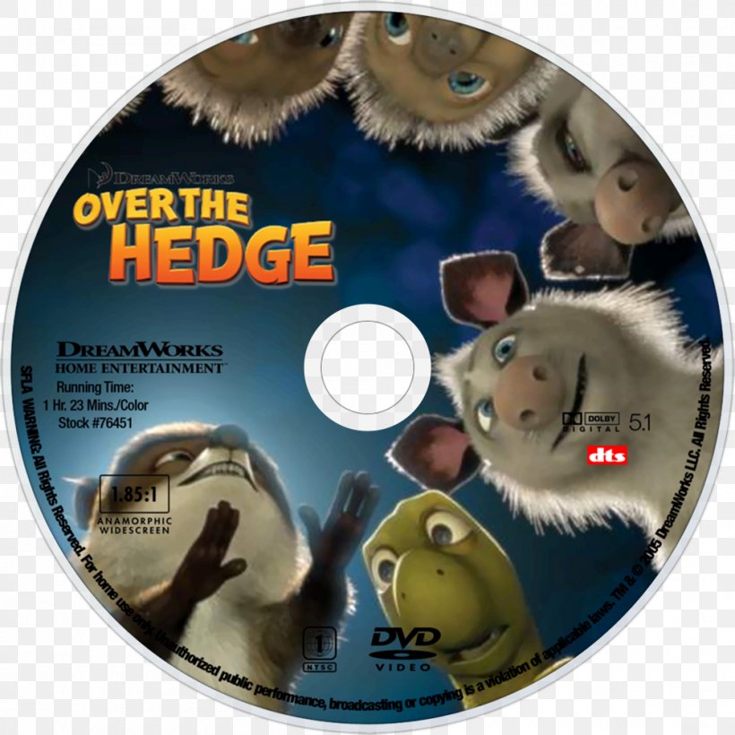 Hollywood DVD Over The Hedge Heather Verne, PNG, 1000x1000px, Hollywood, Bee Movie, Chicken Run, Dvd, Film Download Free