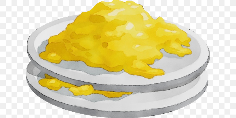 Yellow Food Dish Cuisine Icing, PNG, 640x412px, Watercolor, Cuisine, Dish, Food, Icing Download Free