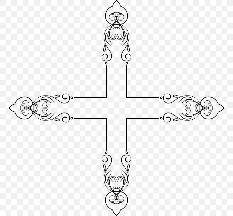 Cross Clip Art, PNG, 760x760px, Cross, Black And White, Body Jewelry, Crucifix, Drawing Download Free