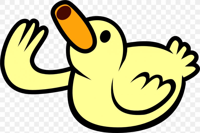 Clip Art Yellow Beak Happiness, PNG, 952x634px, Yellow, Beak, Bird, Cartoon, Ducks Geese And Swans Download Free