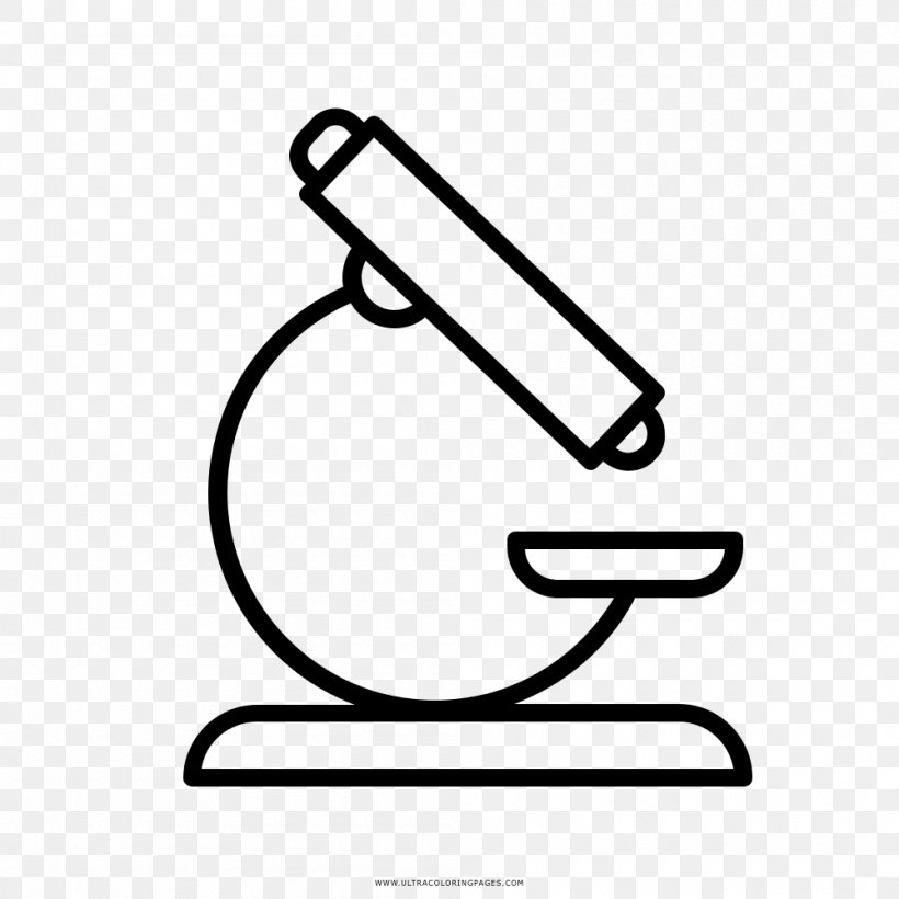 Drawing Microscope Coloring Book Science, PNG, 1000x1000px, Drawing, Architecture, Area, Black And White, Chemistry Download Free