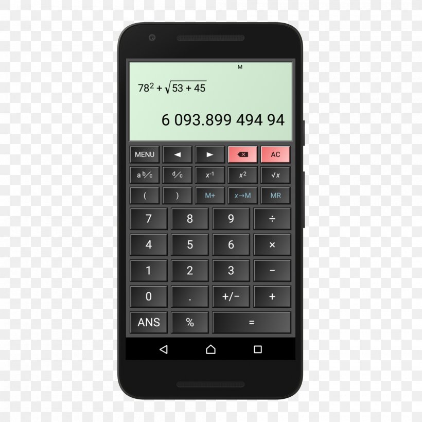 Feature Phone Smartphone Scientific Calculator Mobile Phones, PNG, 2000x2000px, Feature Phone, Android, Calculator, Calculator Casio, Cellular Network Download Free