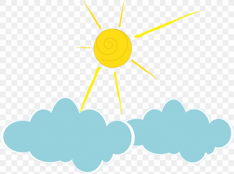 Hand-painted Cute Sun Cloud Vector Illustration, PNG, 5622x4174px, Sun, Blue, Clip Art, Cloud, Cloud Computing Download Free