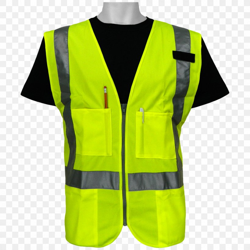 Gilets High-visibility Clothing Glove American National Standards Institute International Safety Equipment Association, PNG, 1000x1000px, Gilets, Active Shirt, Clothing, Glove, Green Download Free