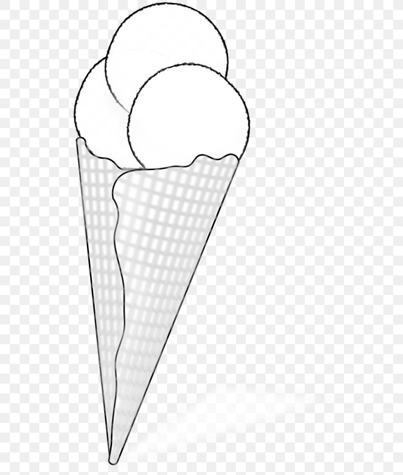 Ice Cream Cones White, PNG, 555x966px, Ice Cream, Area, Black, Black And White, Cone Download Free