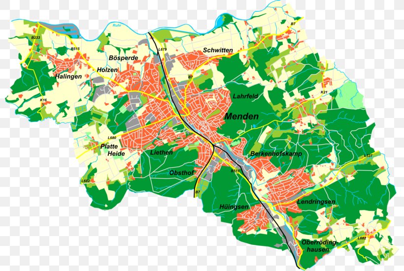 Lendringsen Brockhausen Iserlohn Asbeck Map, PNG, 800x551px, Iserlohn, Area, Germany, Leaf, Map Download Free