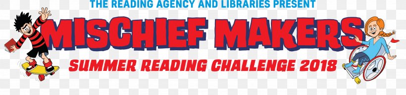 Mischief Makers, Summer Reading Challenge 2018 Library Book, PNG, 3491x823px, Summer Reading Challenge, Advertising, Banner, Book, Brand Download Free