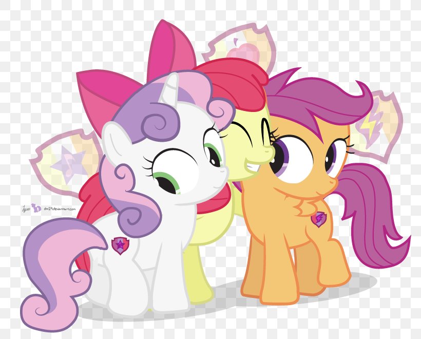 Pony Apple Bloom Rainbow Dash Sweetie Belle Scootaloo, PNG, 810x660px, Watercolor, Cartoon, Flower, Frame, Heart Download Free