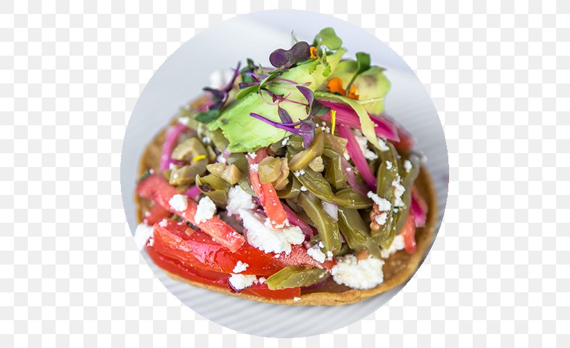 Greek Salad Tostada Ceviche Panzanella Fattoush, PNG, 500x500px, Greek Salad, Appetizer, Ceviche, City Tacos, Cuisine Download Free