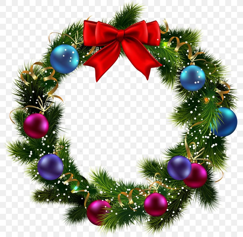 Christmas Wreath Garland Clip Art, PNG, 800x798px, Christmas, Christmas Decoration, Christmas Lights, Christmas Ornament, Christmas Tree Download Free
