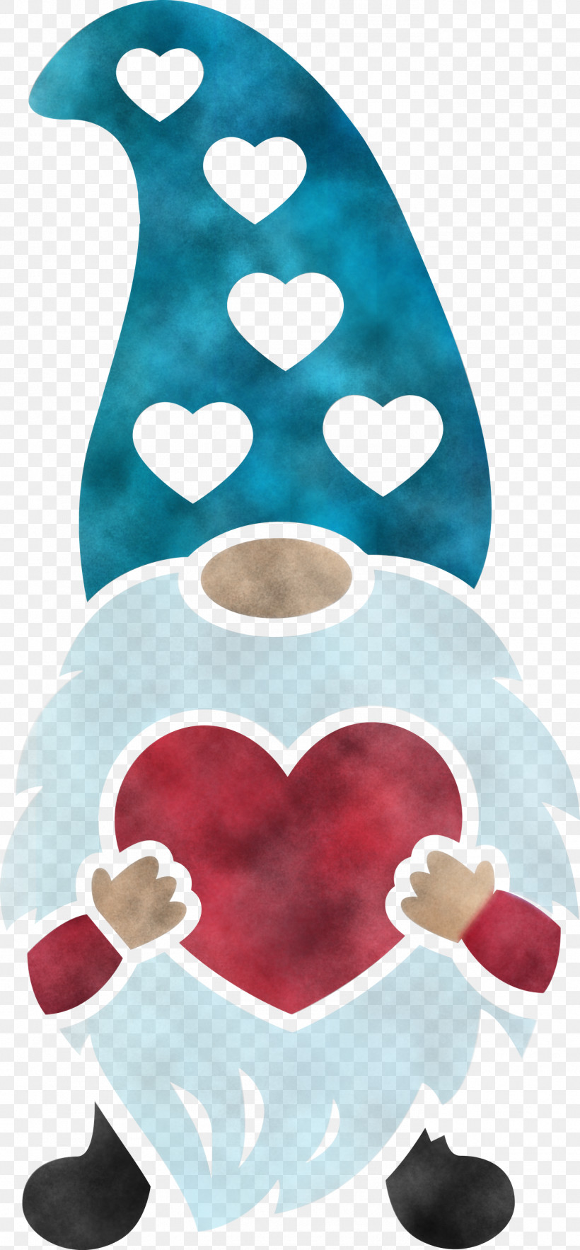 Gnome Loving Red Heart, PNG, 1392x2999px, Gnome, Heart, Loving, Red Heart, Teal Download Free