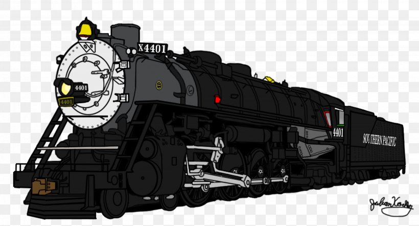 Train Steam Locomotive Southern Pacific GS-1 Southern Pacific Transportation Company, PNG, 2860x1545px, Train, Art, Digital Art, Drawing, Locomotive Download Free