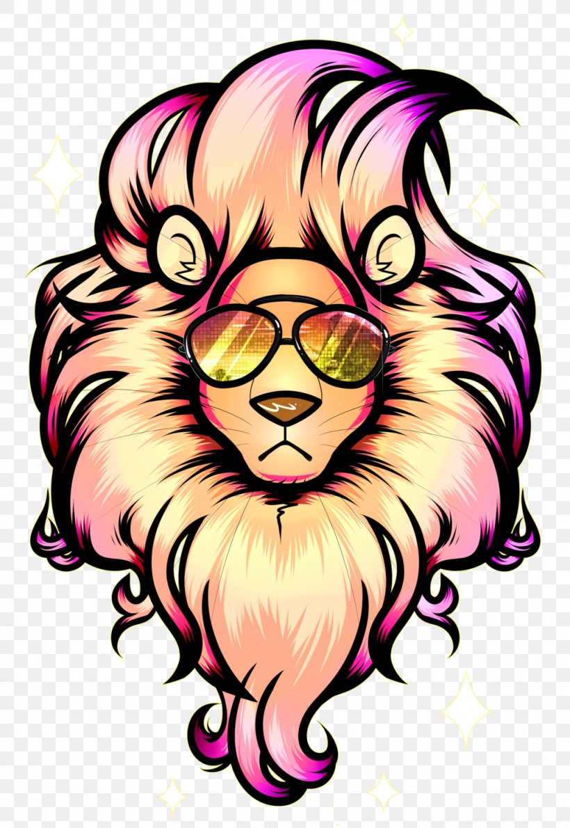 Lion T-shirt Tiger Carnivora Mammal, PNG, 1024x1487px, Watercolor, Cartoon, Flower, Frame, Heart Download Free