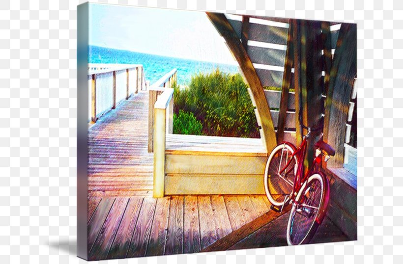 Canvas Print Painting Printing Art, PNG, 650x538px, Canvas Print, Acrylic Paint, Art, Bicycle, Boardwalk Download Free