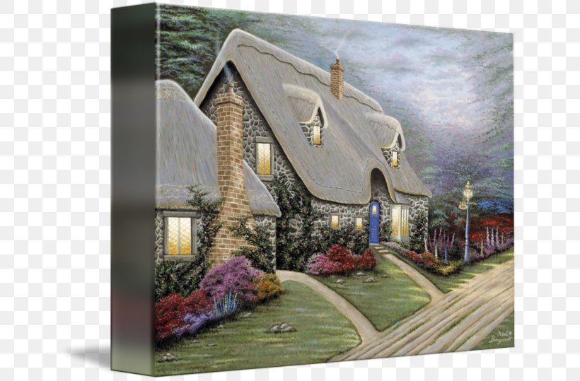 Painting Property Roof, PNG, 650x539px, Painting, Cottage, Facade, Home, House Download Free