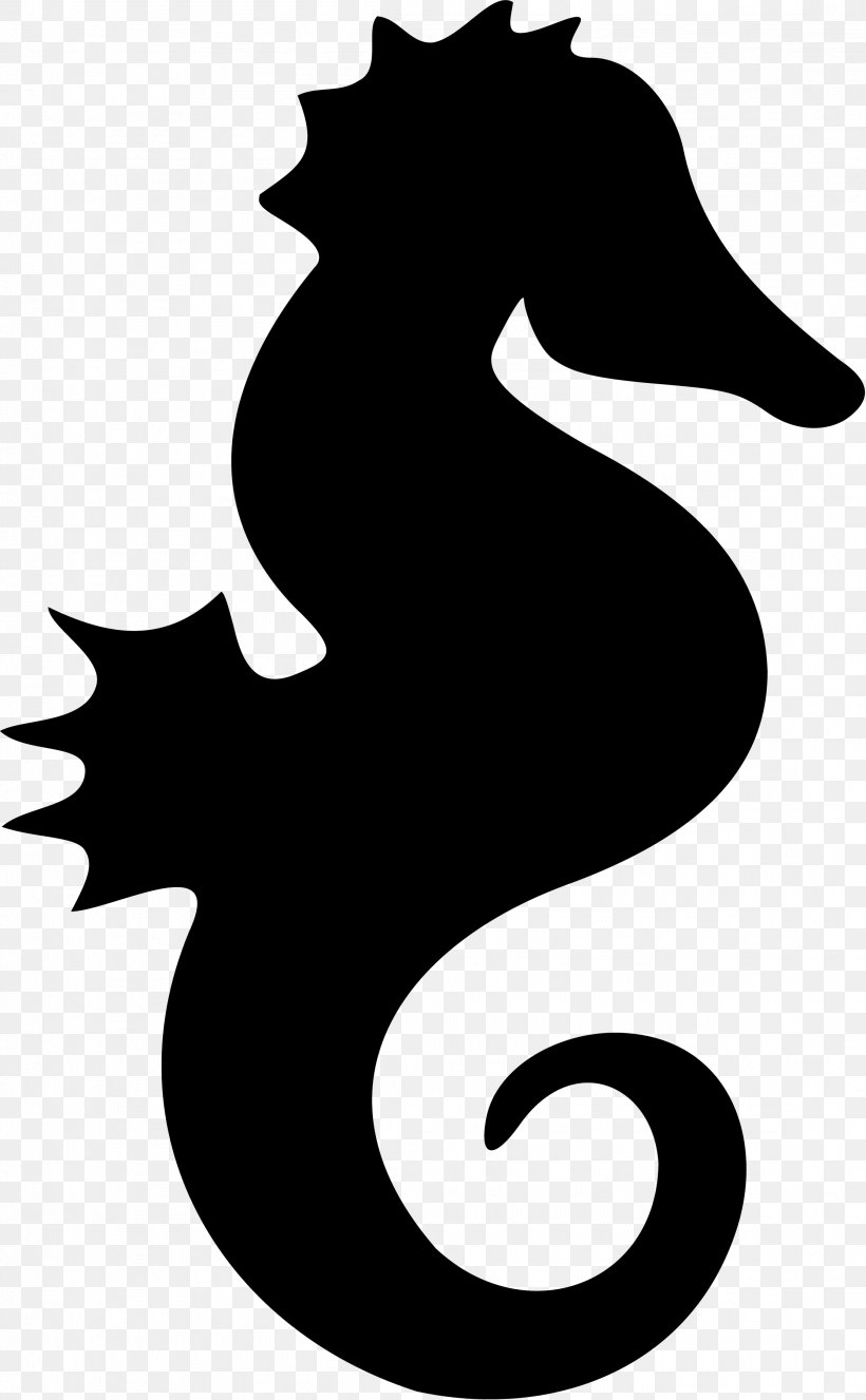 Seahorse Silhouette Drawing Clip Art, PNG, 2225x3601px, Seahorse, Art, Artwork, Black And White, Drawing Download Free