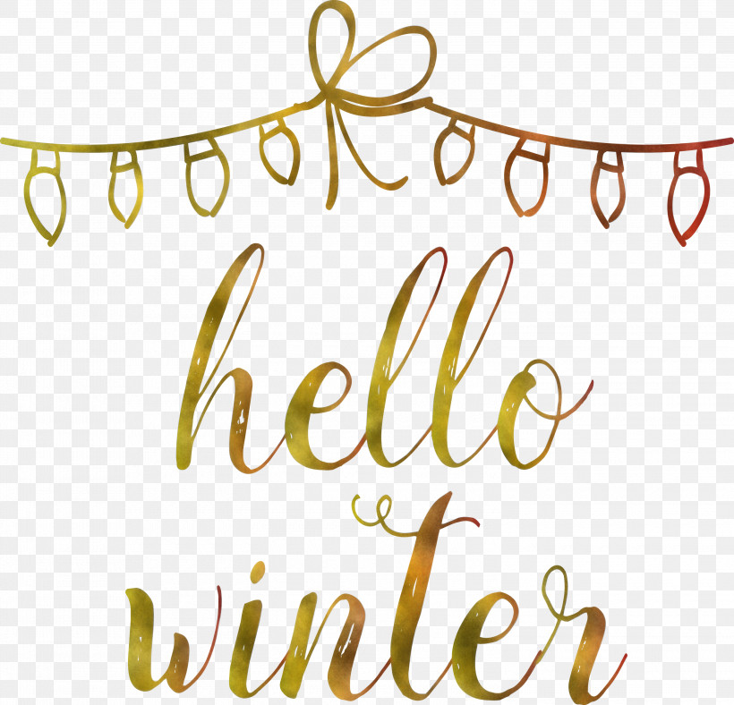 Hello Winter, PNG, 3000x2886px, Hello Winter, Calligraphy, Ink, Logo, Text Download Free
