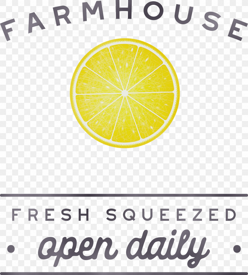 Logo Font Yellow Line Lemon, PNG, 2704x2999px, Farmhouse, Fresh Squeezed, Fruit, Geometry, Lemon Download Free