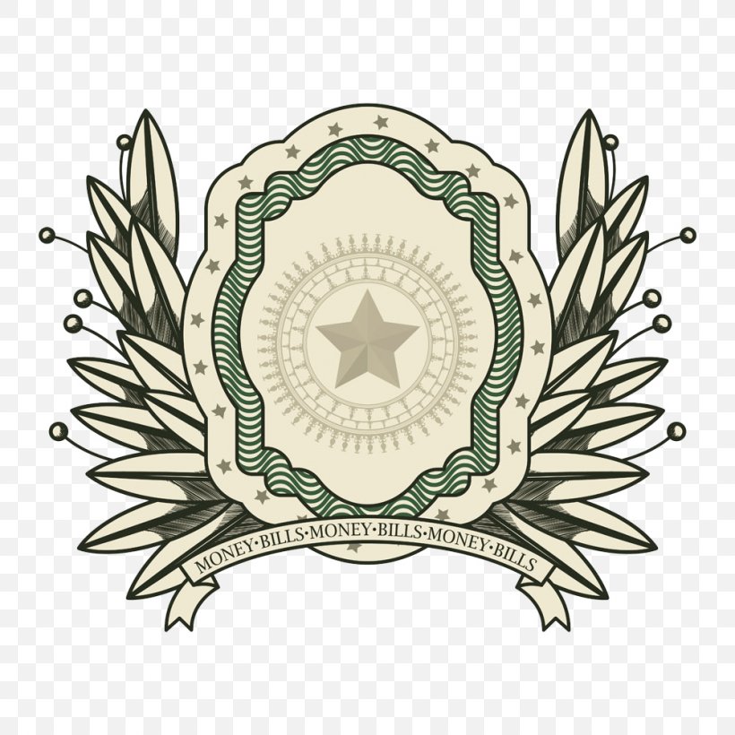 United States One-dollar Bill Royalty-free, PNG, 1000x1000px, United States, Art, Badge, Flower, Green Download Free
