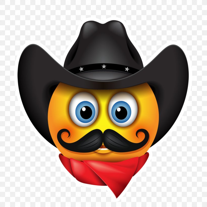 Emoticon Smiley Cowboy Hat, PNG, 1024x1024px, Emoticon, Cowboy, Cowboy Hat, Emoji, Eyewear Download Free