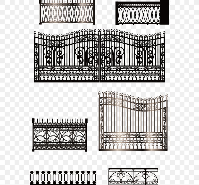 Fence Euclidean Vector Palisade, PNG, 574x762px, Fence, Barbed Wire, Black And White, Element, Furniture Download Free