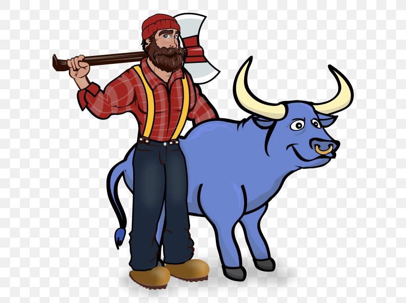 Paul Bunyan And Babe The Blue Ox Paul Bunyan State Trail Tall Tale Clip Art, PNG, 648x612px, Paul Bunyan And Babe The Blue Ox, Bull, Cartoon, Cattle Like Mammal, Cow Goat Family Download Free