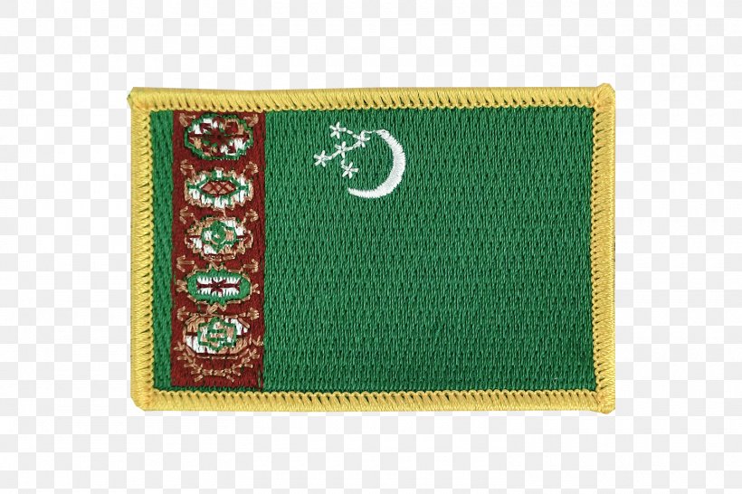 Flag Of Turkmenistan Flag Patch Fahne, PNG, 1500x1000px, Turkmenistan, Banner, Embroidered Patch, Embroidery, Fahne Download Free