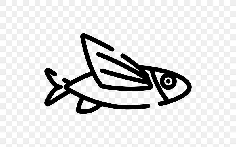 Fish, PNG, 512x512px, Flying Fish, Animal, Black And White, Fish, Flight Download Free