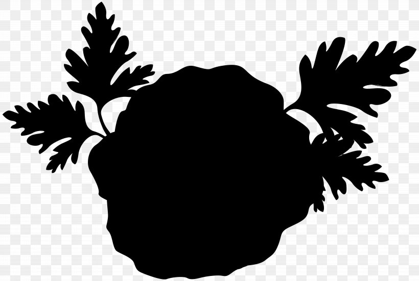 Flower Clip Art Silhouette Leaf Pattern, PNG, 8000x5381px, Flower, Blackandwhite, Branching, Flowering Plant, Herbaceous Plant Download Free