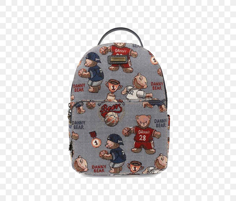 Bear Backpack Handbag Laptop, PNG, 700x700px, Watercolor, Cartoon, Flower, Frame, Heart Download Free