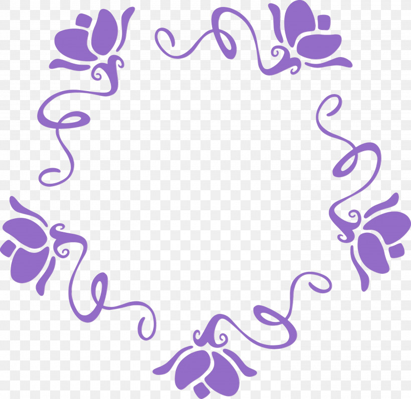 Purple Violet Font, PNG, 3000x2916px, Floral Frame, Flower Frame, Monogram Frame, Paint, Purple Download Free