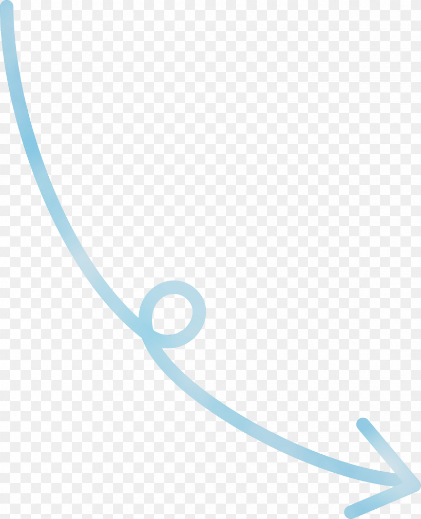 Turquoise Line, PNG, 2435x3000px, Curved Arrow, Line, Paint, Turquoise, Watercolor Download Free