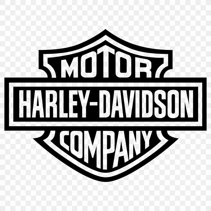 Harley-Davidson Logo Motorcycle Clip Art, PNG, 1200x1200px, Harleydavidson, Area, Black And White, Brand, Decal Download Free