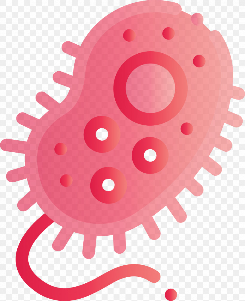 Bacteria Germs Virus, PNG, 2449x3000px, Bacteria, Gear, Germs, Pink, Virus Download Free