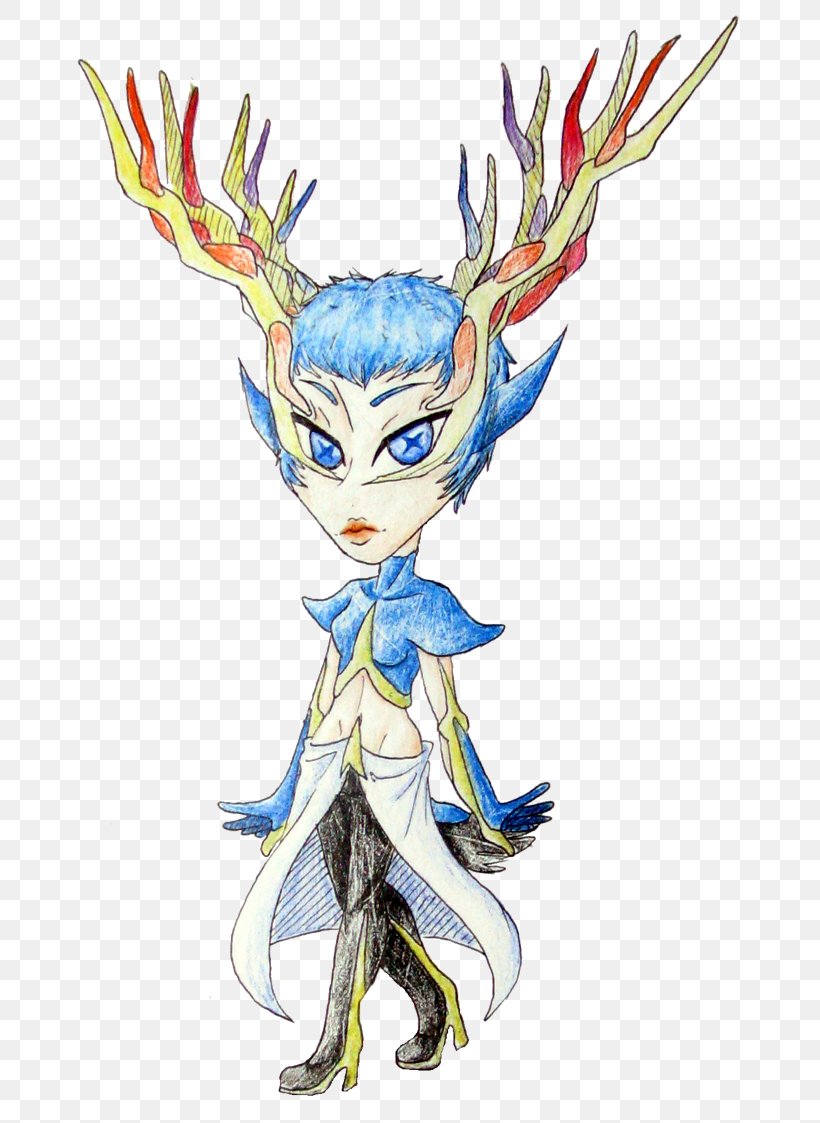 Deer Fairy Costume Design Antler, PNG, 695x1123px, Watercolor, Cartoon, Flower, Frame, Heart Download Free