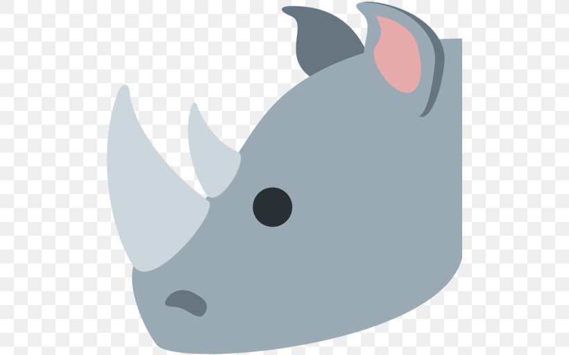 Rhinoceros Emoji Domain Image Discord, PNG, 512x512px, Rhinoceros, Carnivoran, Cat, Cat Like Mammal, Cut Copy And Paste Download Free