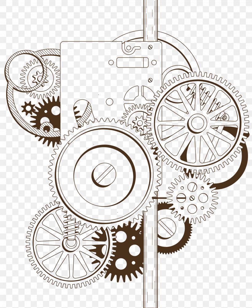 Vector Graphics Image Gear Clip Art, PNG, 2000x2448px, Gear, Cartoon, Drawing, Line Art, Machine Download Free