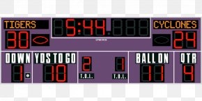 Scoreboard Football - Display Device Digital Clock Scoreboard Sports Venue Font PNG