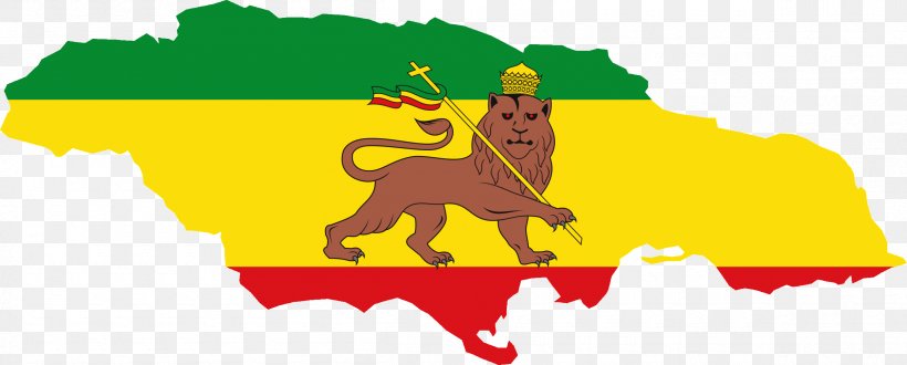 Flag Of Ethiopia Flag Of Jamaica, PNG, 2410x971px, Ethiopia, Art, Camel Like Mammal, Carnivoran, Cartoon Download Free