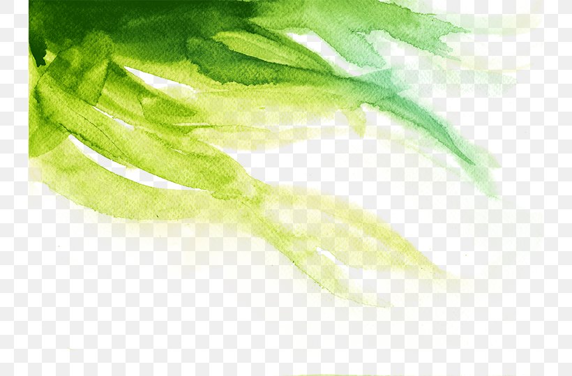 Green Watercolor Painting Illustration, PNG, 737x539px, Green, Blue, Chartreuse, Grass, Ink Brush Download Free