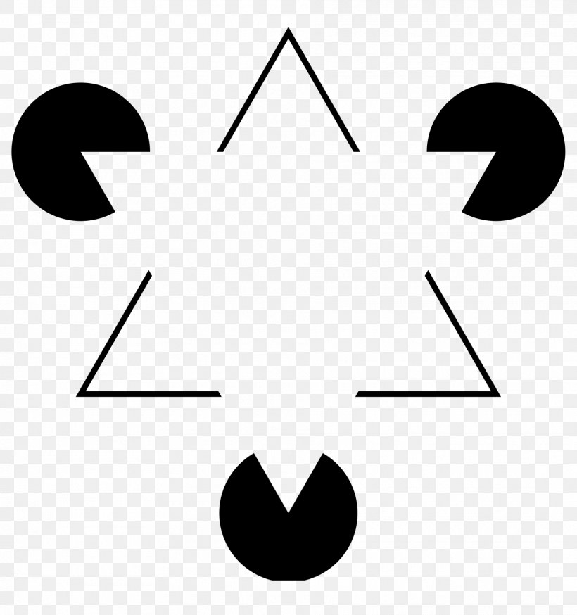 Illusory Contours Pac-Man Kanizsa Triangle Optical Illusion, PNG, 1875x1999px, Illusory Contours, Area, Black, Black And White, Brand Download Free