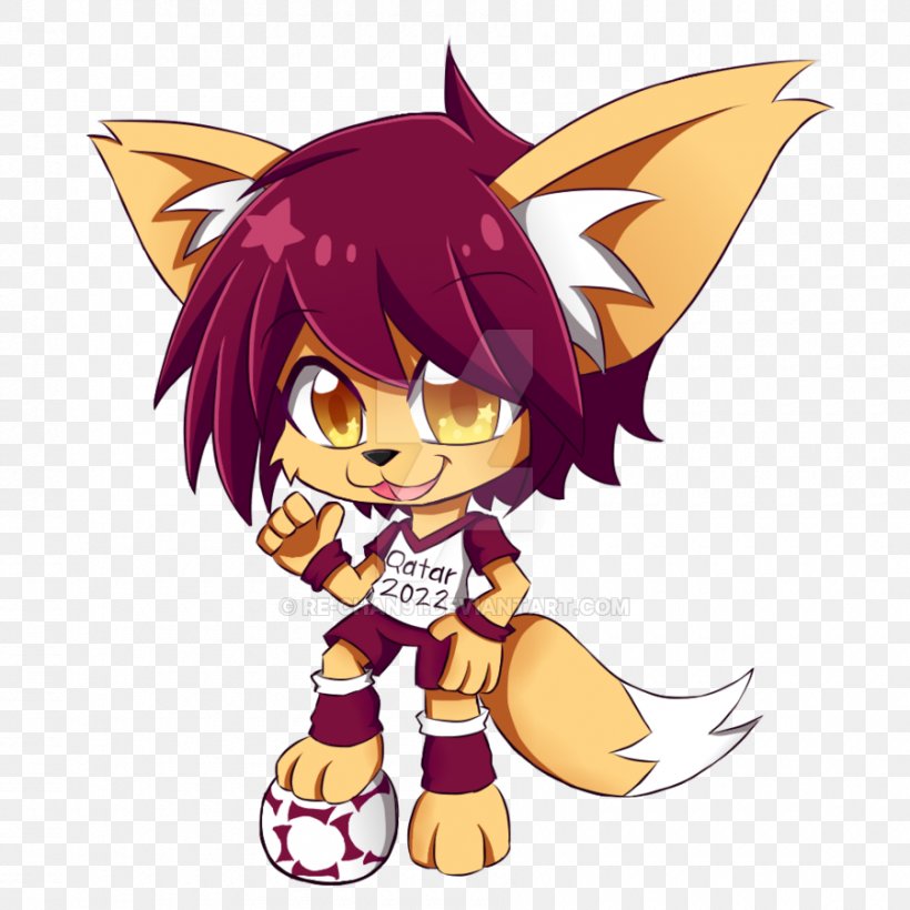 2022 FIFA World Cup Qatar FIFA World Cup Official Mascots Fennec Fox, PNG, 900x900px, Watercolor, Cartoon, Flower, Frame, Heart Download Free