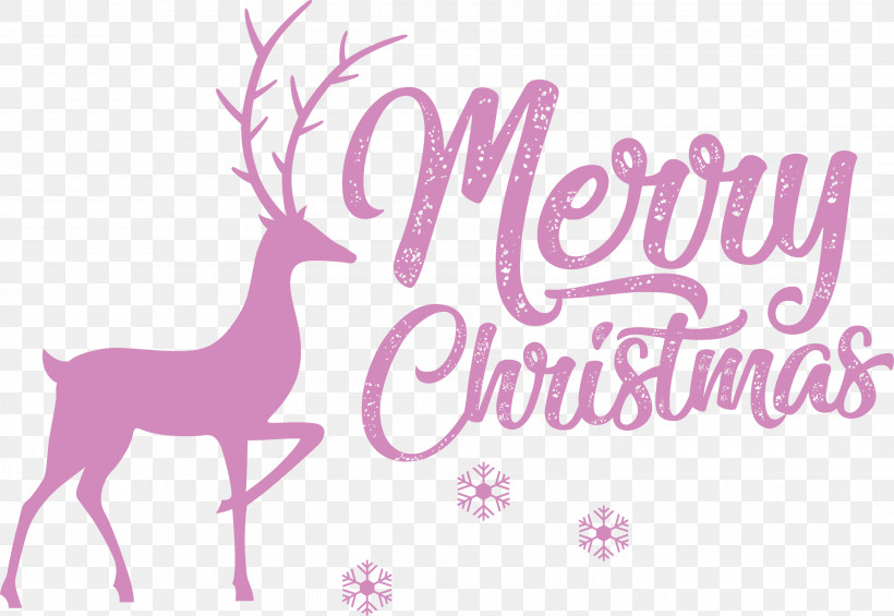 Merry Christmas, PNG, 3000x2068px, Merry Christmas, Antler, Biology, Deer, Logo Download Free