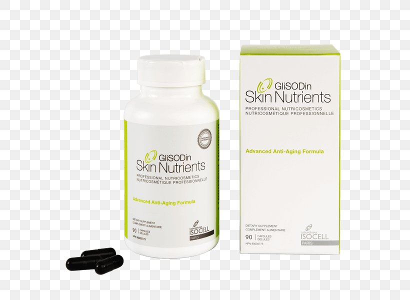 Nutrient Glisodin Dietary Supplement Antioxidant Skin Care, PNG, 600x600px, Nutrient, Ageing, Antiaging Cream, Antioxidant, Capsule Download Free